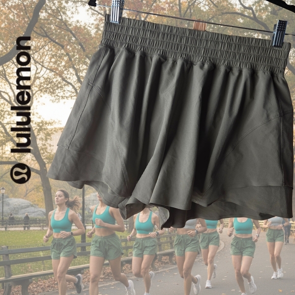 lululemon athletica Pants - lululemon athletica Olive Green Running Shorts